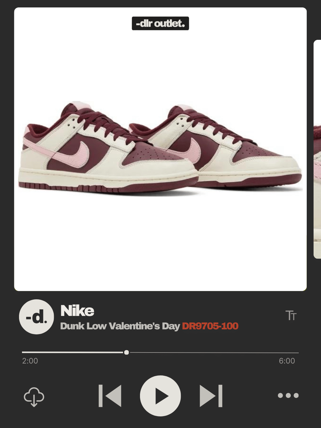 Кроссовки NIKE Dunk Low, размер 8us / 7uk / 41eur / 40ru / 26cm, Valentine's Day — фото 1