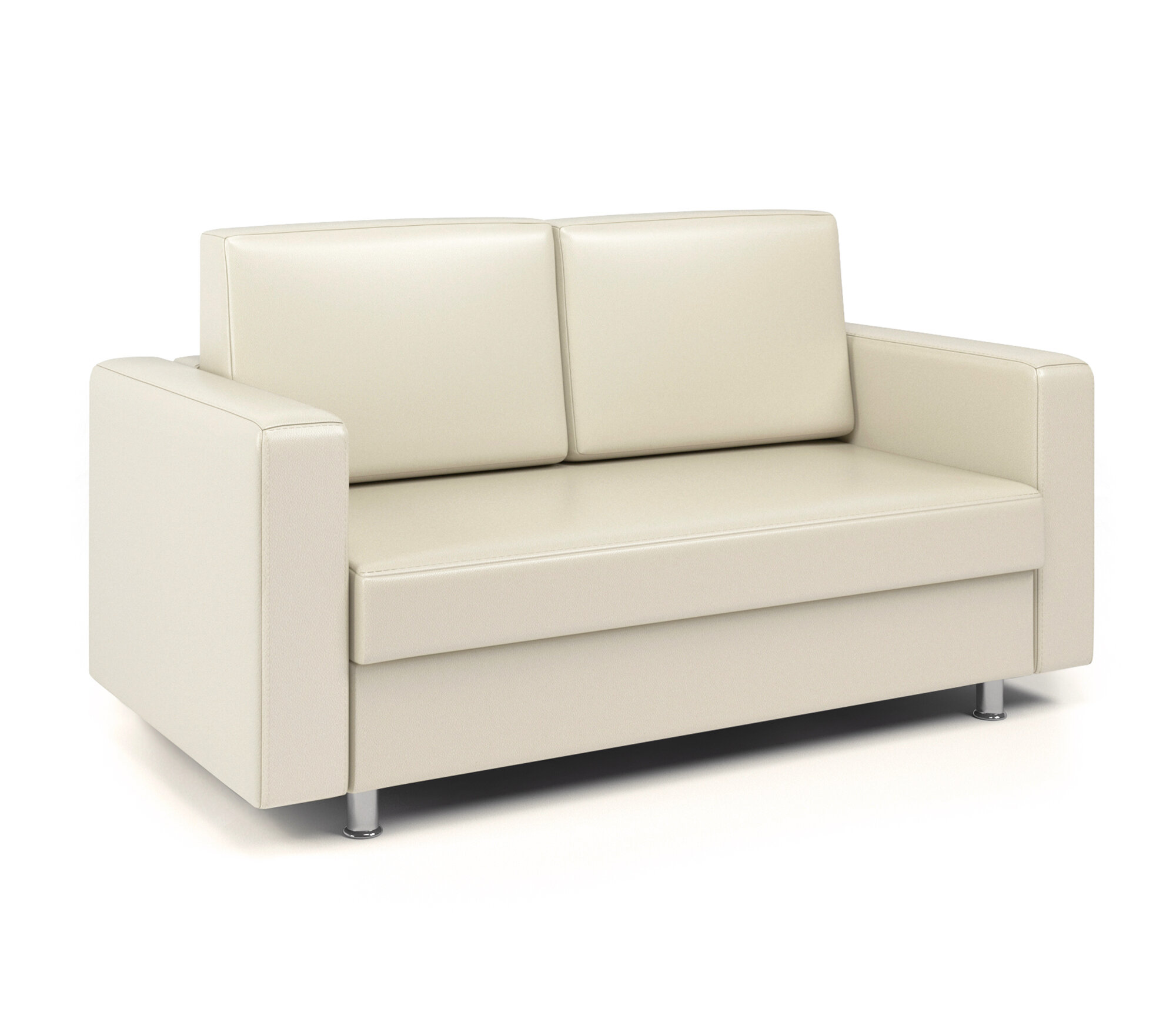 фото Диван офисный двухместный Шарм-Дизайн Бит-2х коричневый