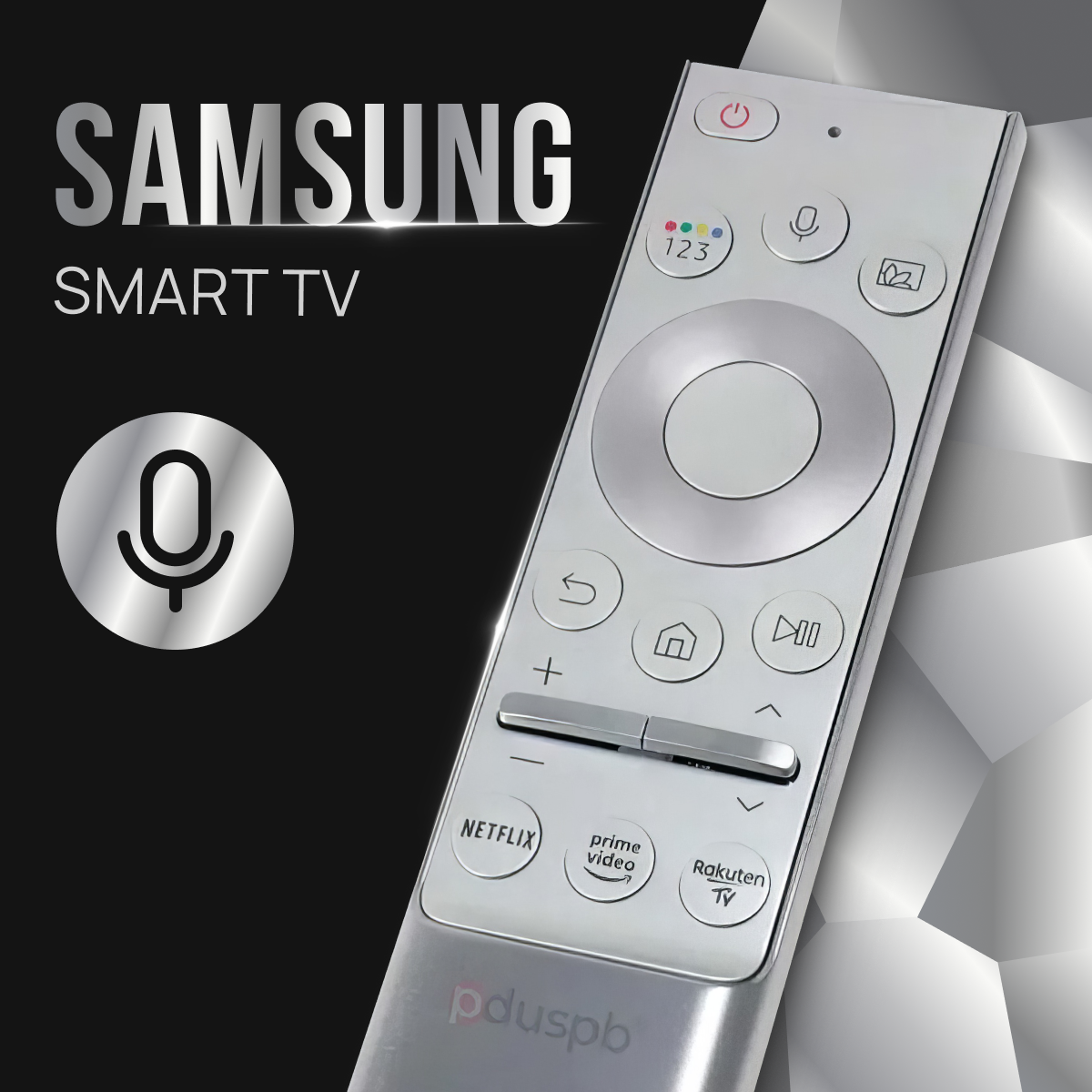 Голосовой пульт BN59-01328A (BN59-01327B) Оригинал для телевизора Samsung SMART TV Premium в металлическом корпусе Самсунг Смарт ТВ