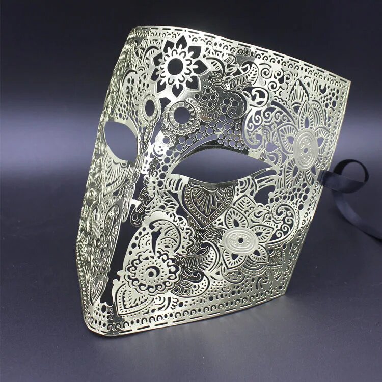 Металлическая маска Bauta Phantom Серебряный