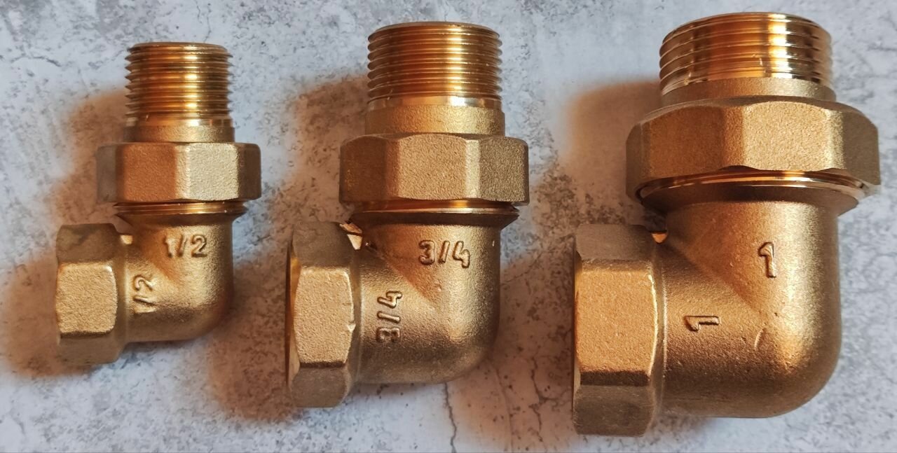 фото Сгон разъемный угловой Valfex ВР-НР (американка) латунный