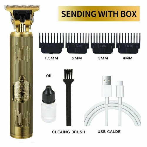 Электрическая машинка для стрижки волос модель T9 цвет бронзовый материал корпуса ABS 50200₽