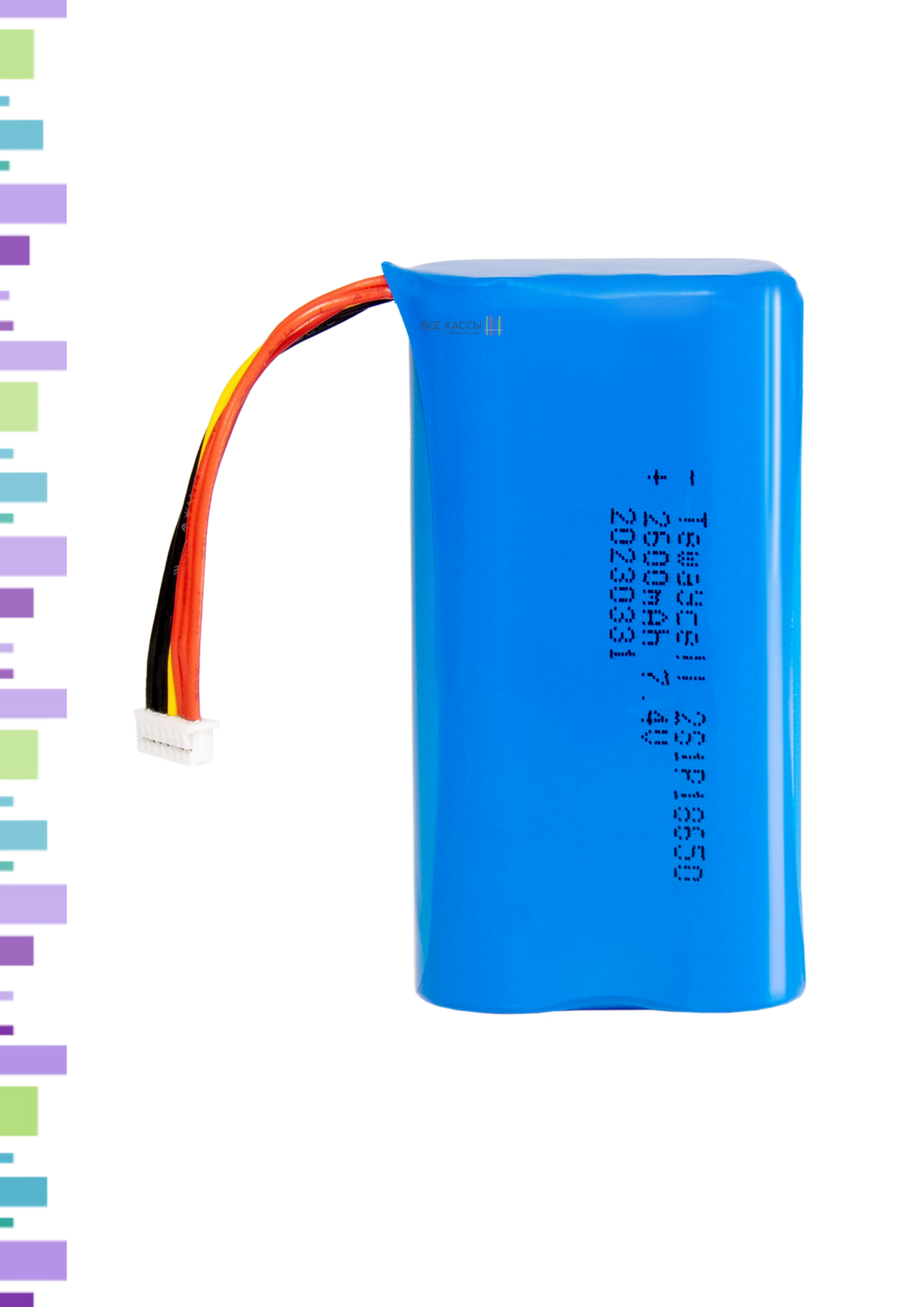 Аккумулятор ICR18650 2S1P 2600 mAh 7.4V для онлайн кассы АТОЛ Sigma 8