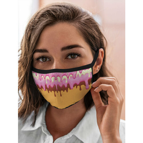 Маска многоразовая защитная Популярные иллюстрации Еда Мороженое Ice Scream Z 468₽