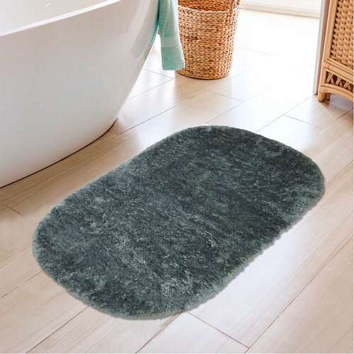Ковер для ванной Zenfort коллекция Овал микрофибра 60х100см серый 3526₽