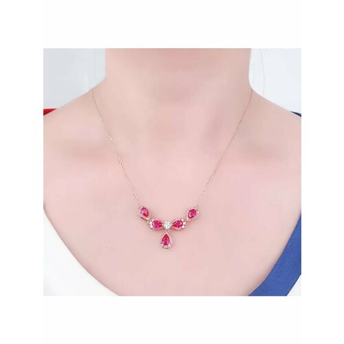 Колье ZULTANIT, корунд, красный