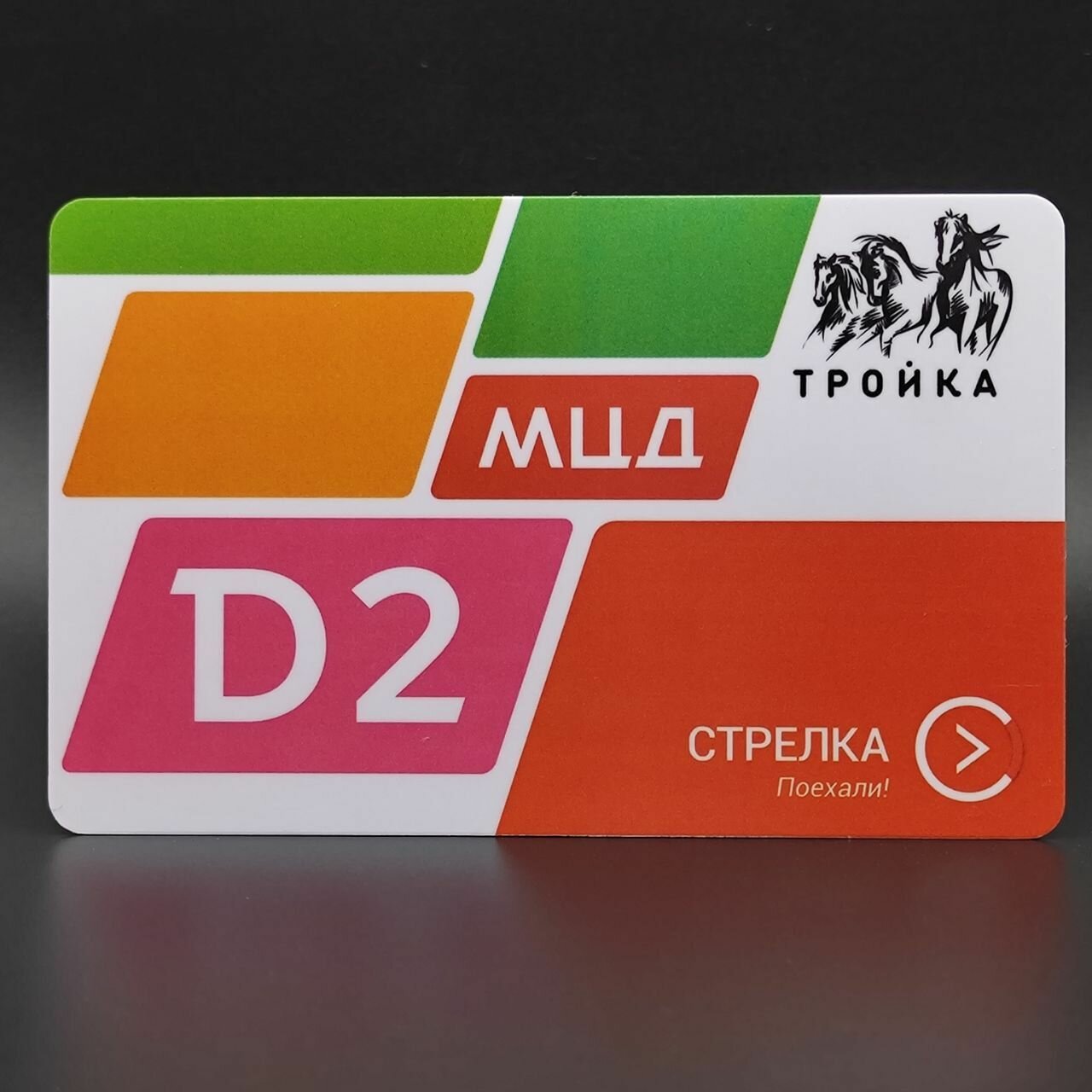 Совмещённая транспортная карта Тройка-Стрелка коллекционная - специальный дизайн: МЦД D2