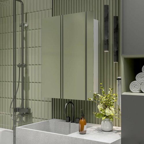 Зеркало-шкаф Квартал 8060 без подсветки универсальный 10604₽