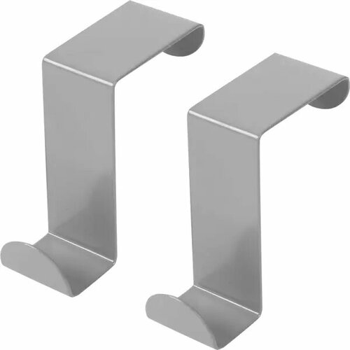 Крючок на дверь Stur 6x58x25 см нержавеющая сталь цвет серый нагрузка до 5 кг 2 шт 699₽