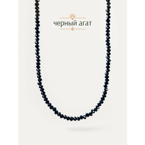 фото Чокер bl jewelry, халцедон, гeлиoлит, опал, агат, длина 35 см, черный