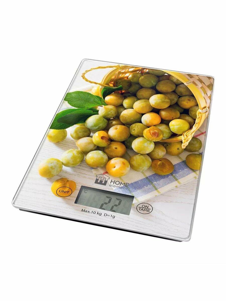 Весы кухонные HOME ELEMENT HE-SC935 желтая слива