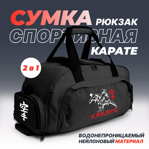 Сумка спортивная Aika, 25 л, 23х25х45 см, черный