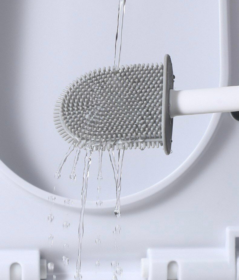 Картинки Силиконовый ершик для туалета белый\ Ершик для унитаза подвесной, настенный белый