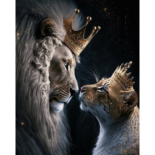 Алмазная мозаика Гранни «Королевская пара» (50х40 см, полная выкладка, квадратные стразы)
