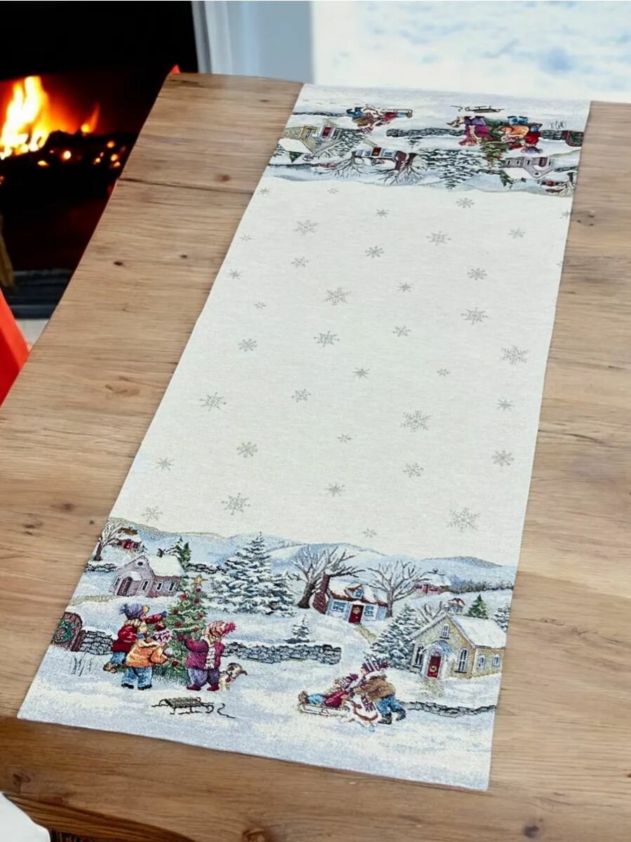 Дорожка для стола Le Gobelin Новогодние каникулы 40х100 см