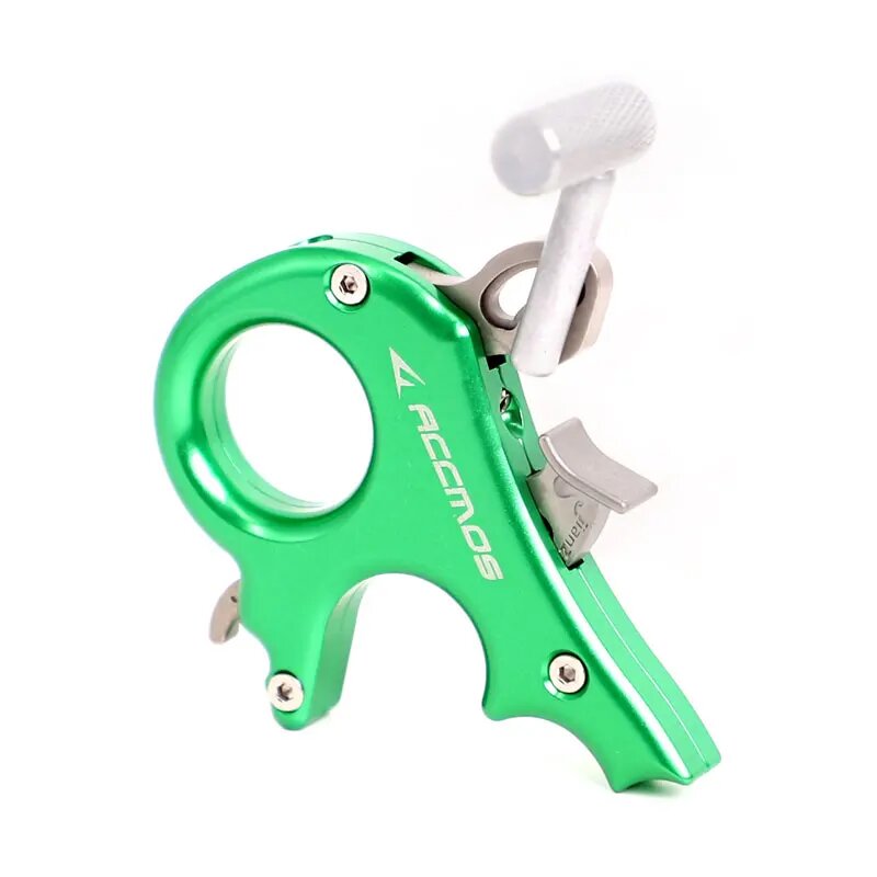 ACCMOS релиз для стрельбы из лука 3 или 4 пальцев из нержавеющей стали Зеленый  3 finger Green