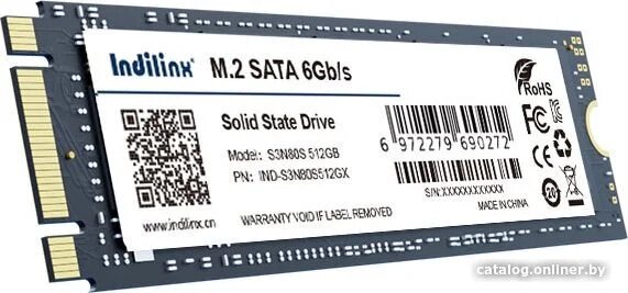 Накопитель SSD Indilinx M.2 2280 SATAIII 512GB (IND-S3N80S512GX)