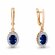 Серьги Diamant online, серебро, 925 проба, золочение, фианит, сап...