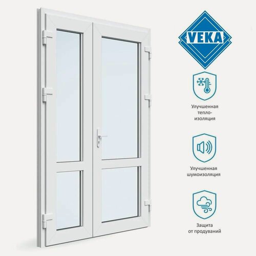 Изображение товара Штульповая входная дверь пвх VEKA WHS 60 ( 1500ш х 2100в ) двухкамерная