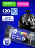 Мешки для мусора Lomberta 120 л, 50 шт, прочные и плотные, мусорн...