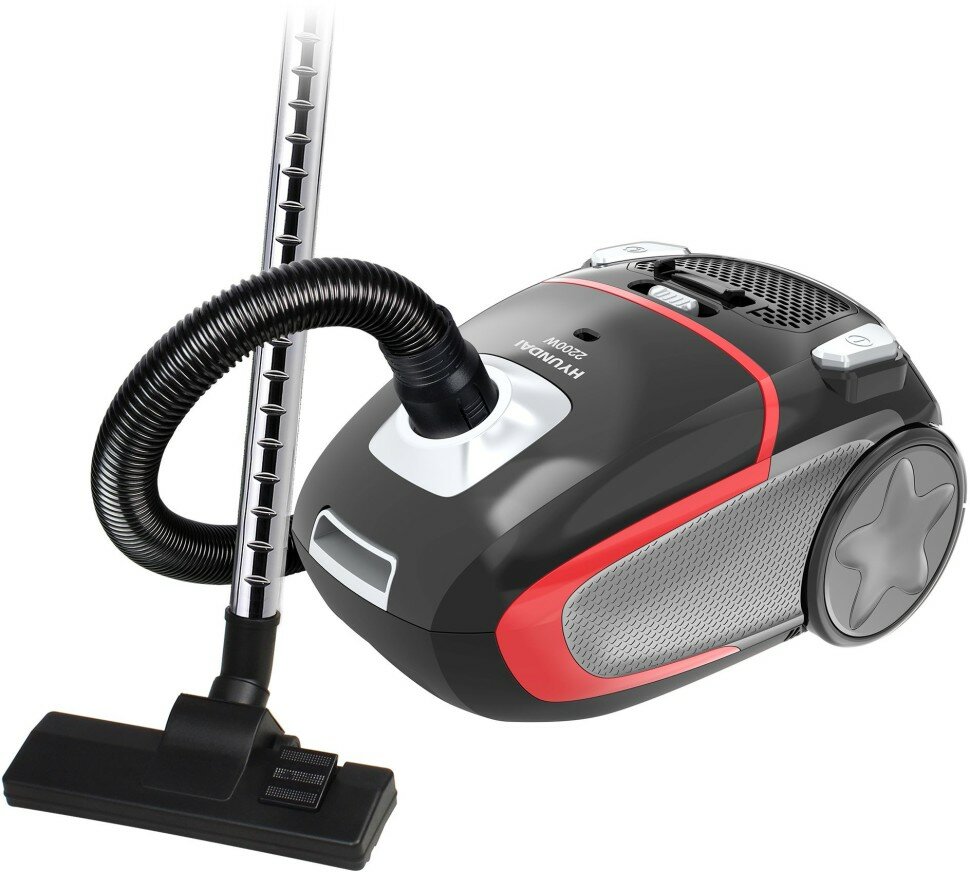 Пылесос Hyundai HYV-B4995 2220Вт черный/красный (в компл:1мешок)