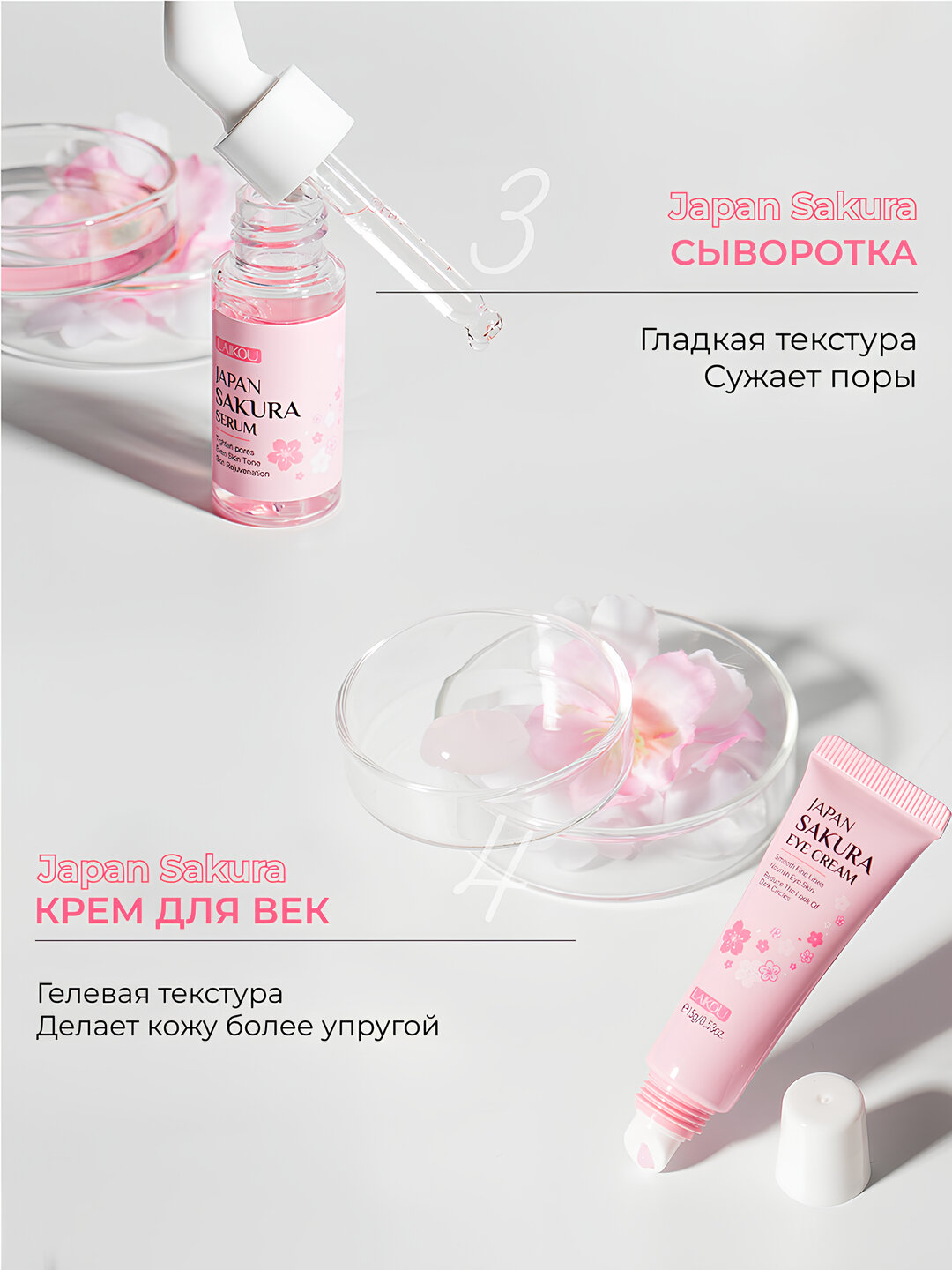 Набор для ухода за кожей Japan Sakura 6в1 – сияние и молодость вашей кожи — фото 1