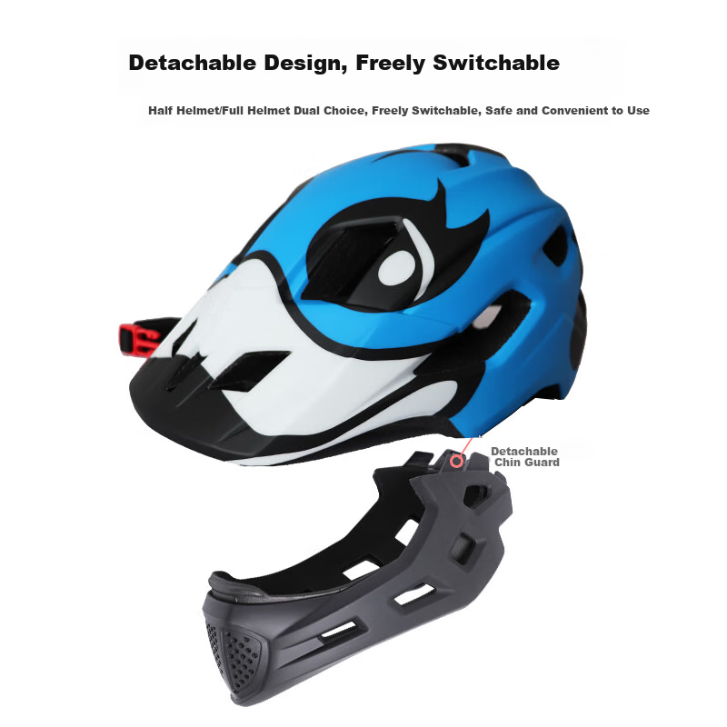 Adandyish Kids Detachable Cycling Helmet for Bicycle Balance Bike Scooter Full Helmet Crash-proof Safety Helmet Blue