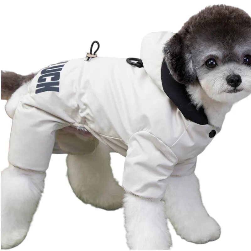 Флисовый водонепроницаемый комбинезон Brother Cat Dog для маленьких собак M, gray print