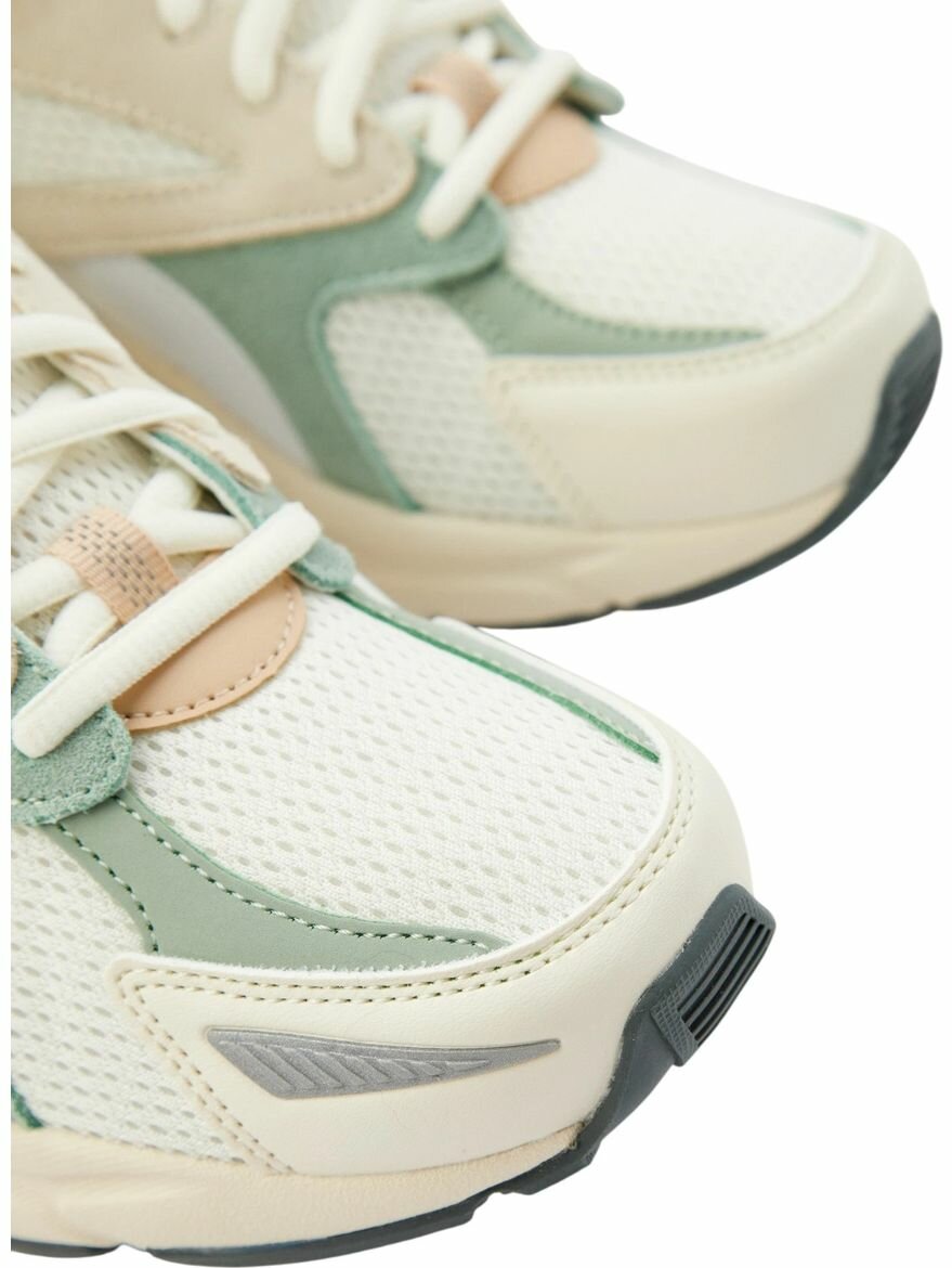 Кроссовки Reebok Road Prime, полнота F, размер 9 US, бежевый/зеленый — фото 1