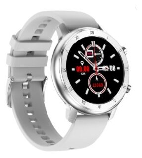 Часы Smart Watch DT89 GARSline серебристые (ремешок белый силикон)