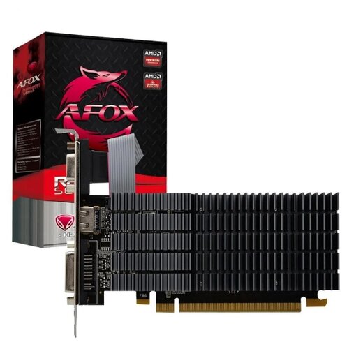 Видеокарта AFOX Radeon R5 220 1 GB (AFR5220-1024D3L5-V2), Retail gt710 1gb ddr3 64bit lp single fan rtl gt710 1g ddr3 64bit lp single fan rtl 30