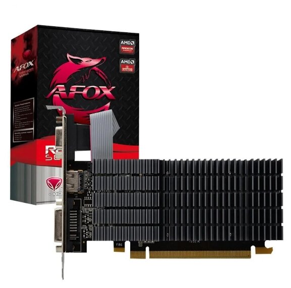 Видеокарта Afox AFR5220-1024D3L5-V2 Afox R5 220 1GB DDR3 64BIT DVI Hdmi VGA LP Heatsink RTL AFR5220- .