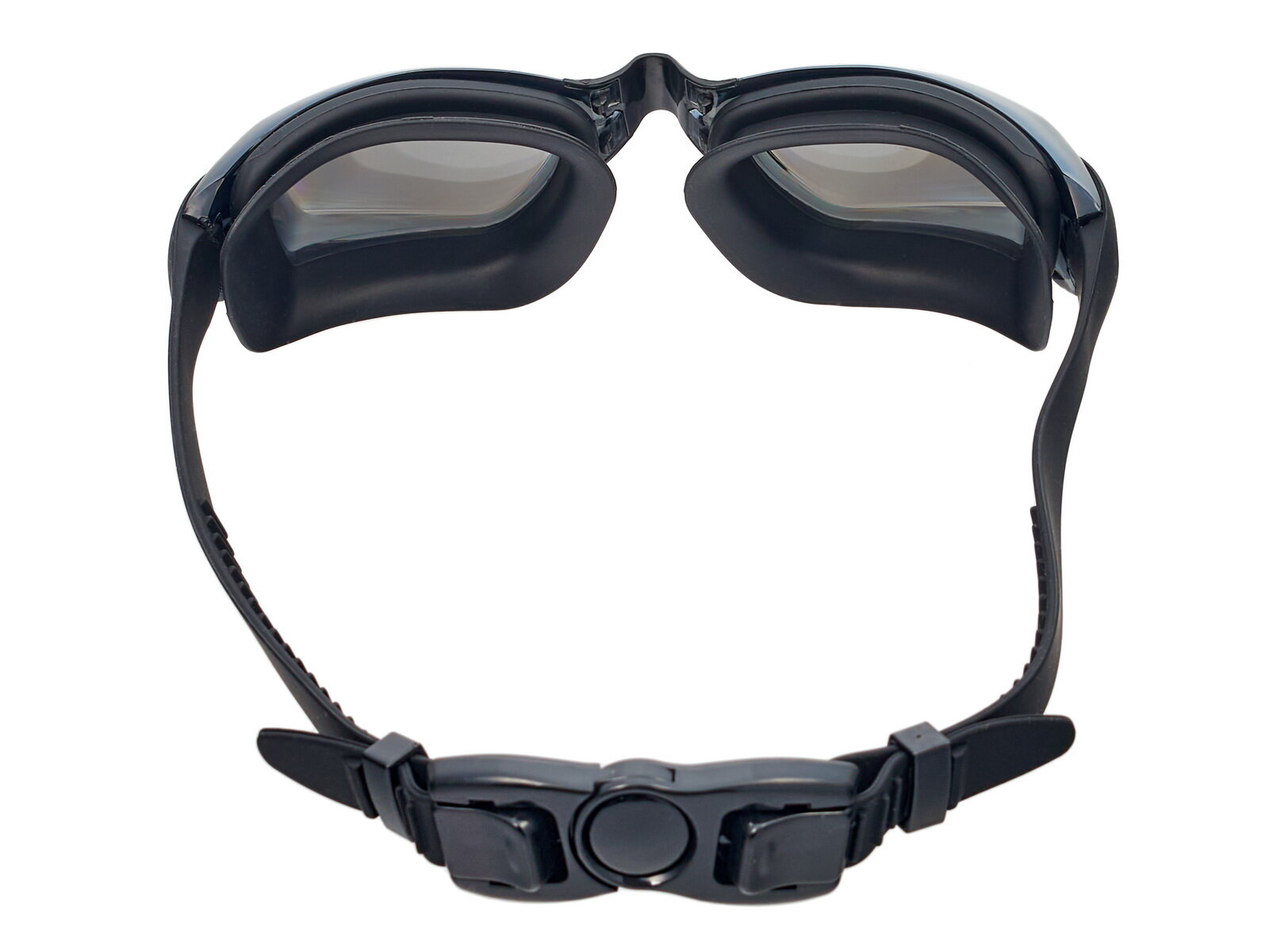 Очки для плавания Bradex , серия "Комфорт+", черные, цвет линзы - зеркальный