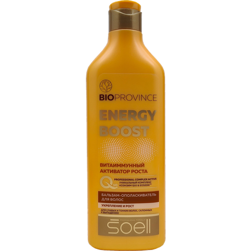 Бальзам-ополаскиватель для волос Soell BioProvince Energy Boost для слабых и тонких волос 400мл