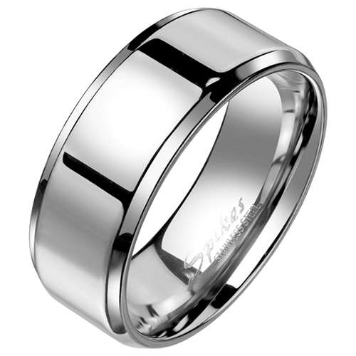 Кольцо помолвочное Spikes, размер 21.5, ширина 6 мм, серебряный кольцо spikes нержавеющая сталь размер 20