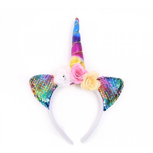 Ободок карнавальный Волшебный единорог, цвет разноцветный карнавальный ободок единорог с косой