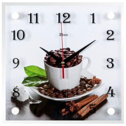 фото Часы настенные "чашечка кофе с корицей", 2525-520 рубин