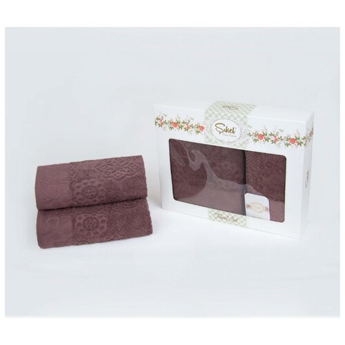 фото Ambiance набор полотенец joash цвет: темно-серый br20440 (50х90 см,70х140 см)