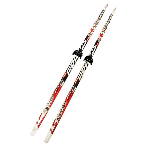 фото Лыжный комплект (лыжи + крепления) 75 мм 180 степ brados ls sport 3d black/red stc