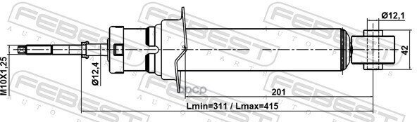 Амортизатор задний FEBEST 02110-018R для автомобилей Nissan.