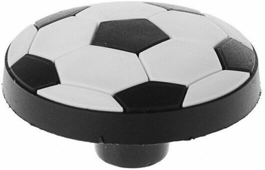 Ручка кнопка детская KID 014, "Футбольный мяч", резиновая, белая/черная 2602944 - фотография № 9
