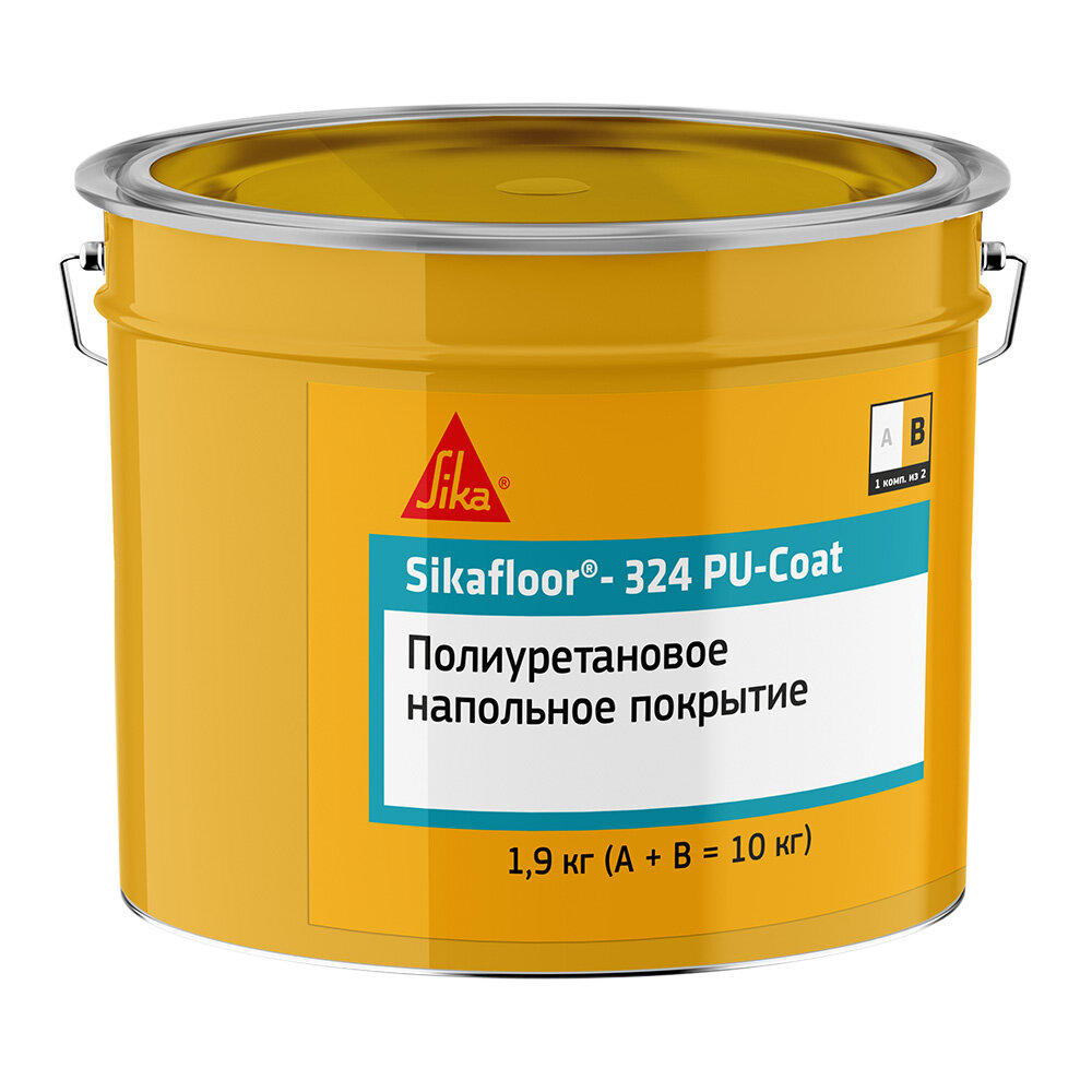 Пол полиуретановый Sika Sikafloor 324 PU-Coat двухкомпонентный серый RAL 7032 8,1 кг + 1,9 кг