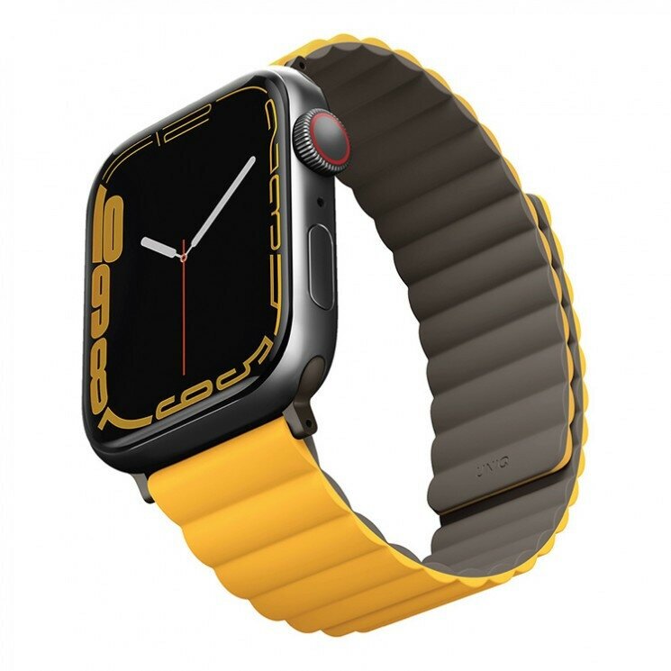 Ремешок Uniq Revix reversible Magnetic для Apple Watch 42-44-45 mm Mustard/Khaki