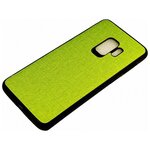 Силиконовый чехол Floveme с текстурой под ткань для Samsung Galaxy S9 (зеленый) - изображение