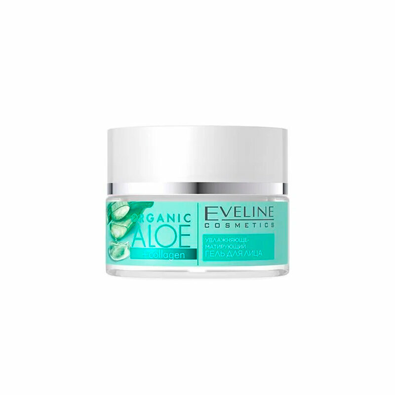 Гель для лица матирующий Eveline Cosmetics Organic Aloe+Collagen 50 мл