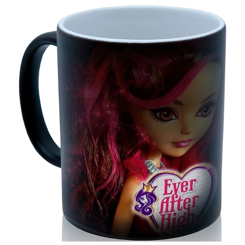 фото Кружка хамелеон кукла с красными волосами, оригинальный сувенир drabs