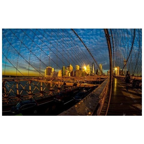 Алмазная вышивка Яркие Грани «Бруклинский мост», 80x50 см