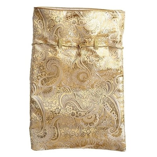 Мешок подарочный РЕМЕКО из парчи с атласной отделкой, 35x24 см, золотистый