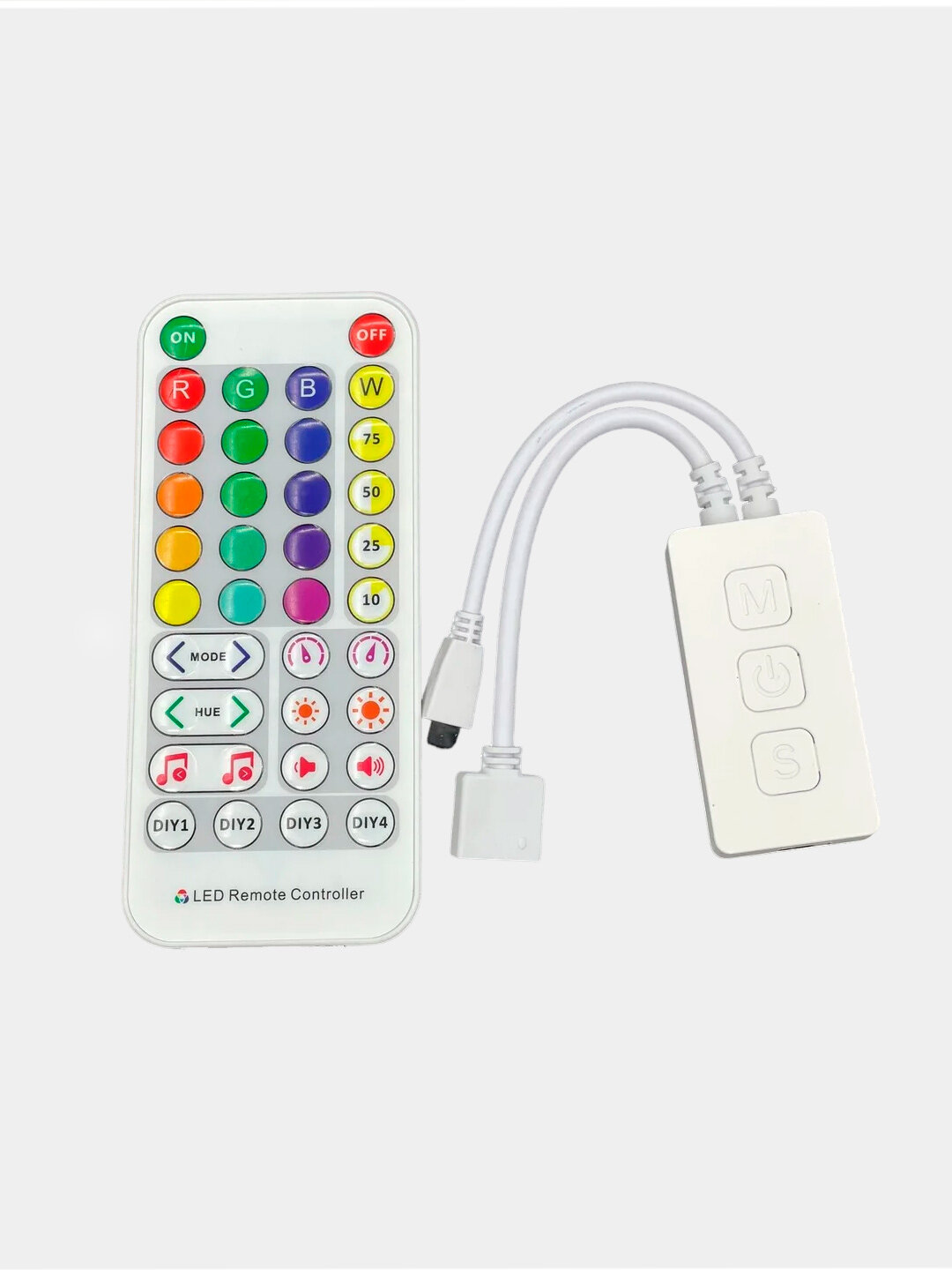 Контроллер для светодиодной ленты RGB+White 6A с ИК пультом (5V-12V-24V, 30W-72W-144W) Аудиоконтроллер, Bluetooth -управление с телефона - фотография № 3