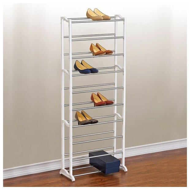 Органайзер - стойка для хранения обуви Amazing Shoe Rack на 30 пар (Белая) - фотография № 3